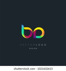 Letters B D, B & D logo, multi colour letters icon vector template.

