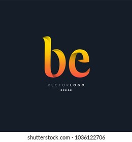 Letters B E joint logo icon vector element.