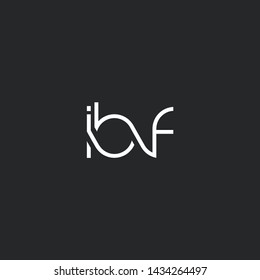 Letters I B F Joint logo icon vector element.