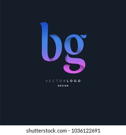 Letters B G joint logo icon vector element.
