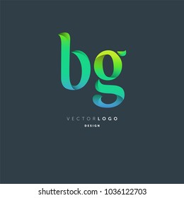 Letters B G joint logo icon vector element.