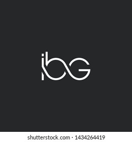 Letters I B G Joint logo icon vector element.