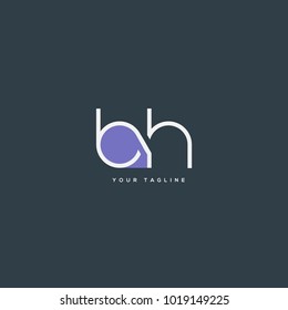 Letters B H, B & H joint logo icon vector template.

