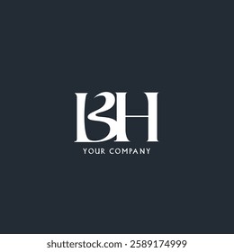 Letters B H joint logo icon vector template.
