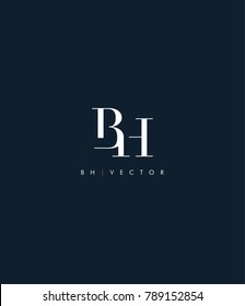 Letters B H joint logo icon vector element.
