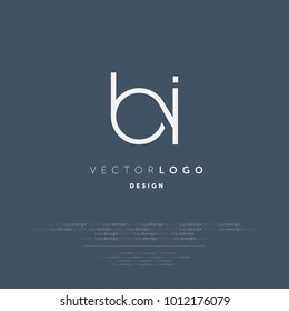 Letters B I, B & I joint logo icon vector template.