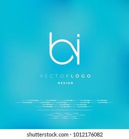 Letters B I, B & I joint logo icon vector template.