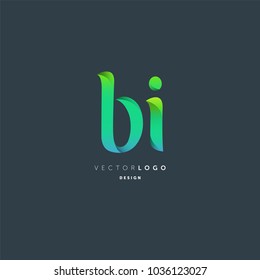 Letters B I joint logo icon vector element.