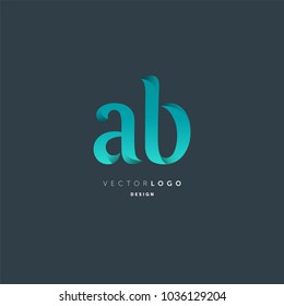 Letters A B joint logo icon vector element.
