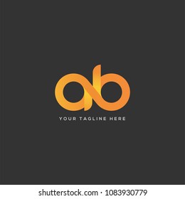 Letters A B, A & B joint logo icon vector template.