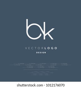 Letters B K, B & K joint logo icon vector template.