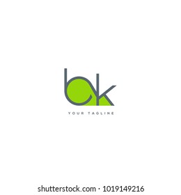 Letters B K, B & K joint logo icon vector template.

