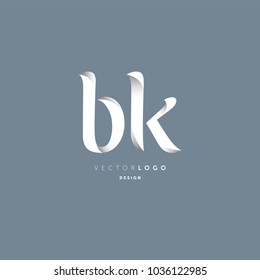 Letters B K joint logo icon vector element.