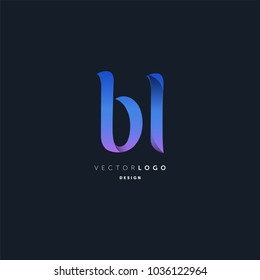 Letters B L joint logo icon vector element.