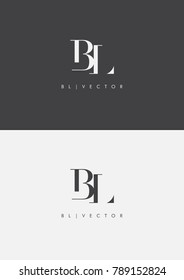 Letters B L joint logo icon vector element.
