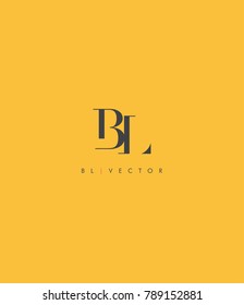 Letters B L joint logo icon vector element.
