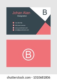 Letters B logo icon with business card vector template