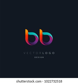 Letters B B, B & B logo, multi colour letters icon vector template.

