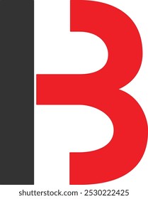 Letras B logo Vectores. Diseño creativo del logotipo de B. Plantilla moderna del logotipo de B. Descarga Libre de regalías de los Vectores del logotipo simple de B. Diseño de icono IB. BI Vectores de monograma.