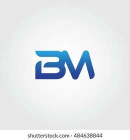 The letters B and M combined Icon Logo Templates. BM Initial Vector Design Element For Download