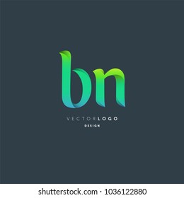 Letters B N joint logo icon vector element.