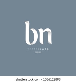 Letters B N joint logo icon vector element.