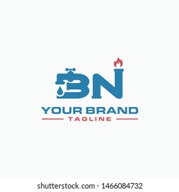 letters B and N for piping and heating companies