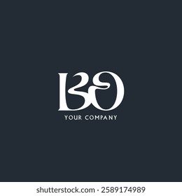 Letters B O joint logo icon vector template.