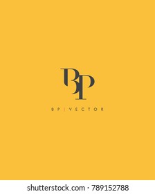 Letters B P joint logo icon vector element.
