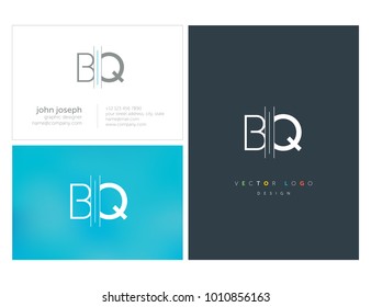 Letters B Q, B & Q joint logo icon vector element.
