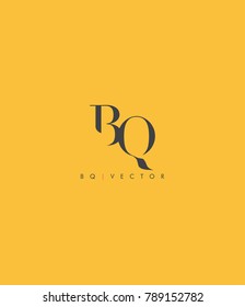 Letters B Q joint logo icon vector element.
