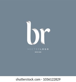 Letters B R joint logo icon vector element.