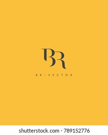 Letters B R joint logo icon vector element.
