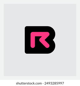 Letters B and R - Versatile Branding Icon for Tech, Media, or Corporate Identity. Clean, Bold Typography Meets Minimalist Geometric Style. Modern BR Logo Design - Sleek in Vibrant color.