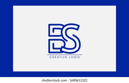 Letters B S, B&S joint logo icon vector template.
