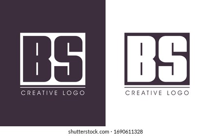 Letters B S, B&S joint logo icon vector template.
