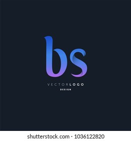 Letters B S joint logo icon vector element.