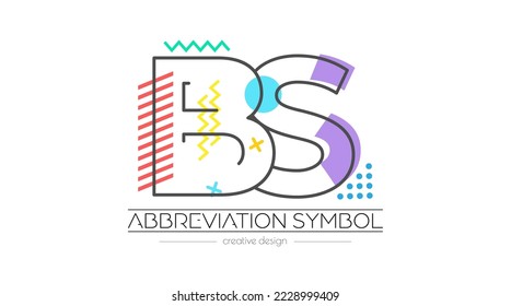 Cartas B y S. Fusión de dos letras. Símbolo inicial de logotipo o abreviatura. Ilustración vectorial para diseño creativo e ideas creativas. Estilo plano.