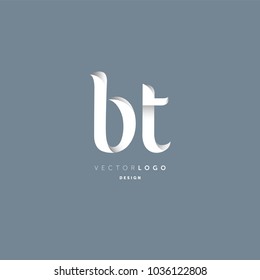 Letters B T joint logo icon vector element.