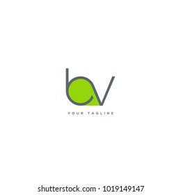 Letters B V, B & V joint logo icon vector template.

