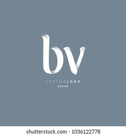 Letters B V joint logo icon vector element.