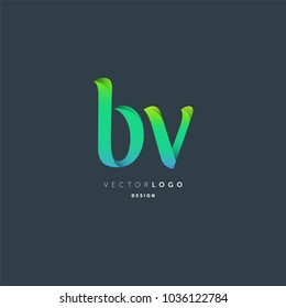 Letters B V joint logo icon vector element.