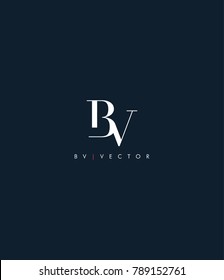 Letters B V joint logo icon vector element.
