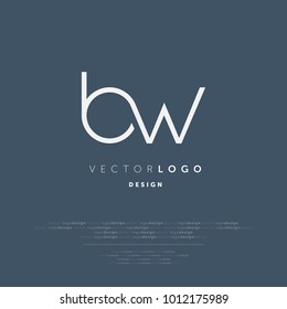 Letters B W, B & W joint logo icon vector template.