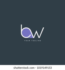 Letters B W, B & W joint logo icon vector template.

