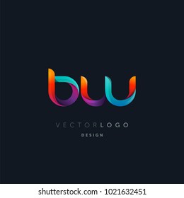 Letters B W, B & W logo, multi colour letters icon vector template.

