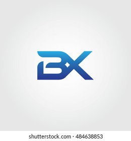 The letters B and X combined Icon Logo Templates. BX Initial Vector Design Element For Download