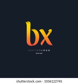 Letters B X joint logo icon vector element.
