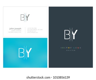 Letters B Y, B & Y joint logo icon vector element.