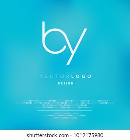Letters B Y, B & Y joint logo icon vector template.